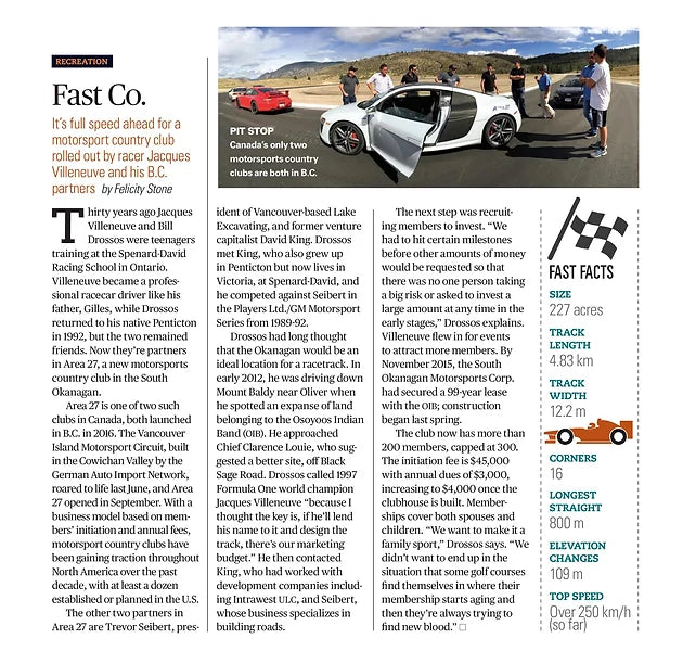 Latest Press: feature in BC Business Magazine original Area 27 article image 1