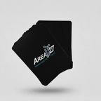 Area 27 playing cards on a light grey studio background